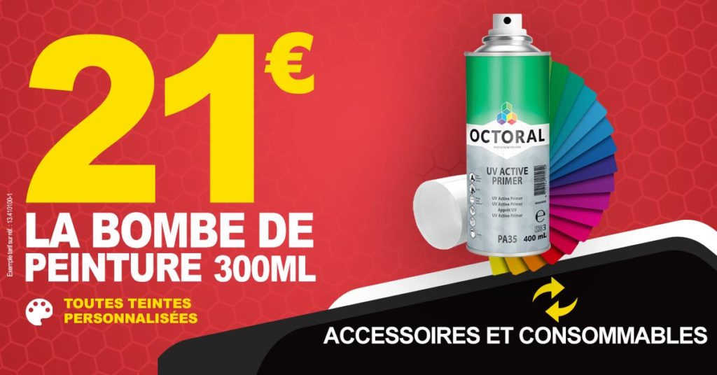 La bombe de peinture 300ml avec couleur sur-mesure dès 21€ dans vos 8 magasins Éco Pièces Auto